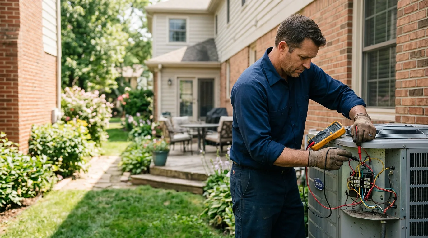 HVAC technician working near Yellow Springs, OH